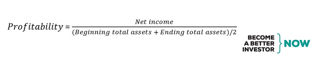 Return on Assets, is the way to measure #profitability
