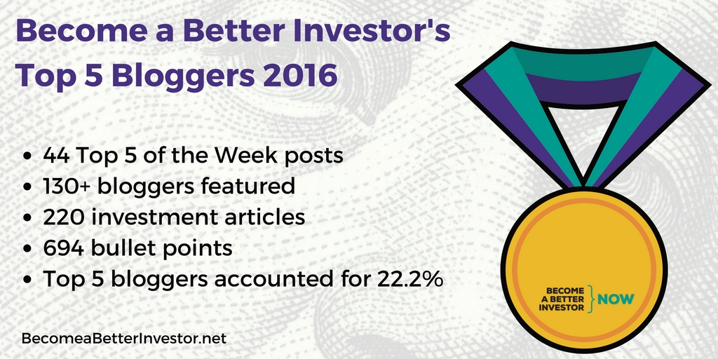 Become a Better #Investor's Top 5 Bloggers 2016 - See the Full List!