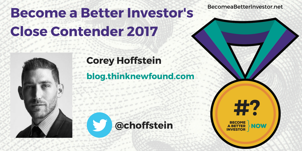 Congratulations @choffstein on being a Become a Better #Investor’s Close Contender 2017!