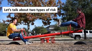 Let’s talk about risk in investing, and two types of risk in particular–volatility and shortfall risk